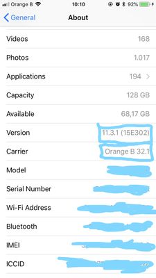 iOS 11.3.1 et Opérateur MAJ version 32.1 (Nouvelle Version)
